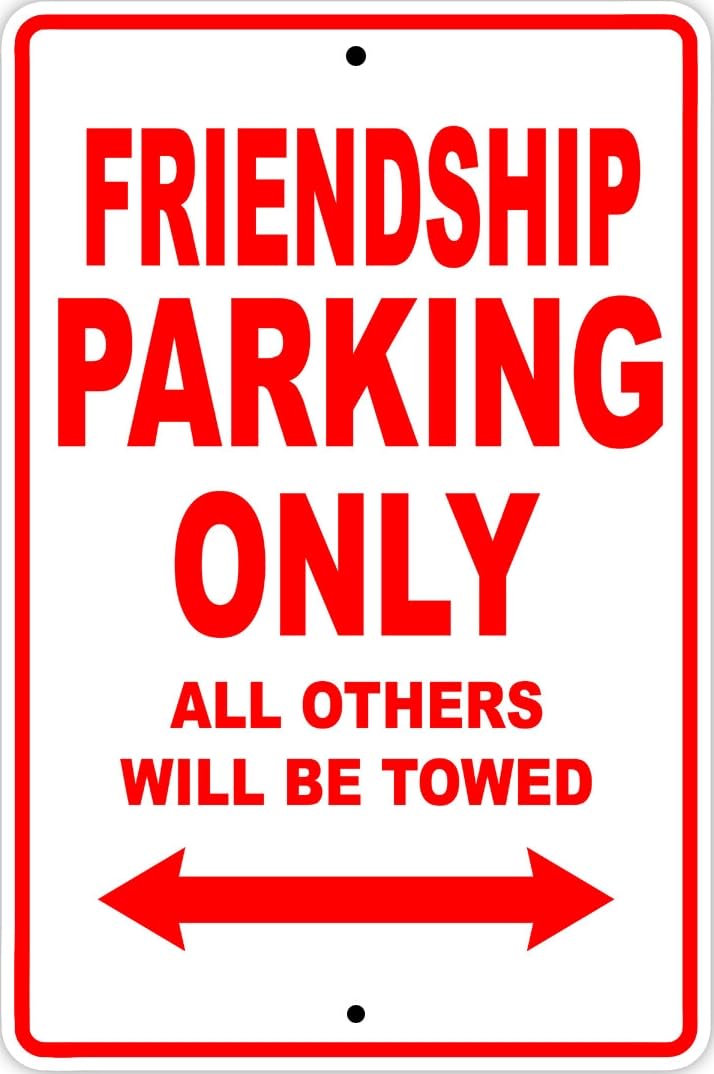 Friendship Parking Only Boat Ship Decor Novelty Notice Metal Sign