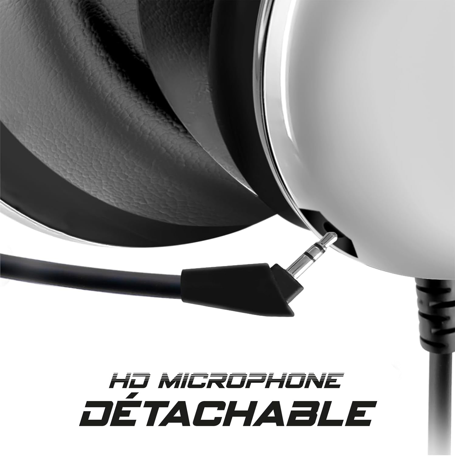 Close-up of the detachable HD microphone for the Spirit Of Gamer XPERT H700 headset.