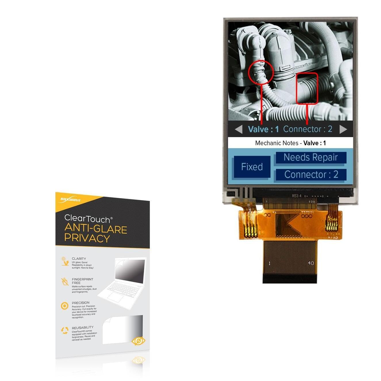 BoxWave Screen Protector Compatible with Newhaven Display NHD-2.8-240320AF-CSXP-FT - ClearTouch Anti-Glare Privacy (2-Pack), Privacy Screen Protector Flexible Film Anti-Glare