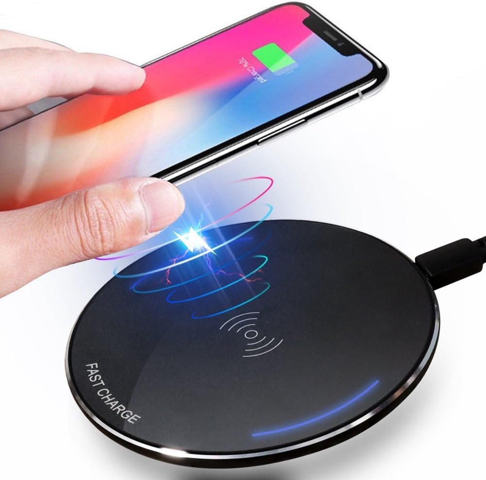 (10W Fast) ivolks Wireless Charger iPhone X/8/8 Plus Slim Qi Wireless Charging Samsung Galaxy S9/9+/S8/S8+