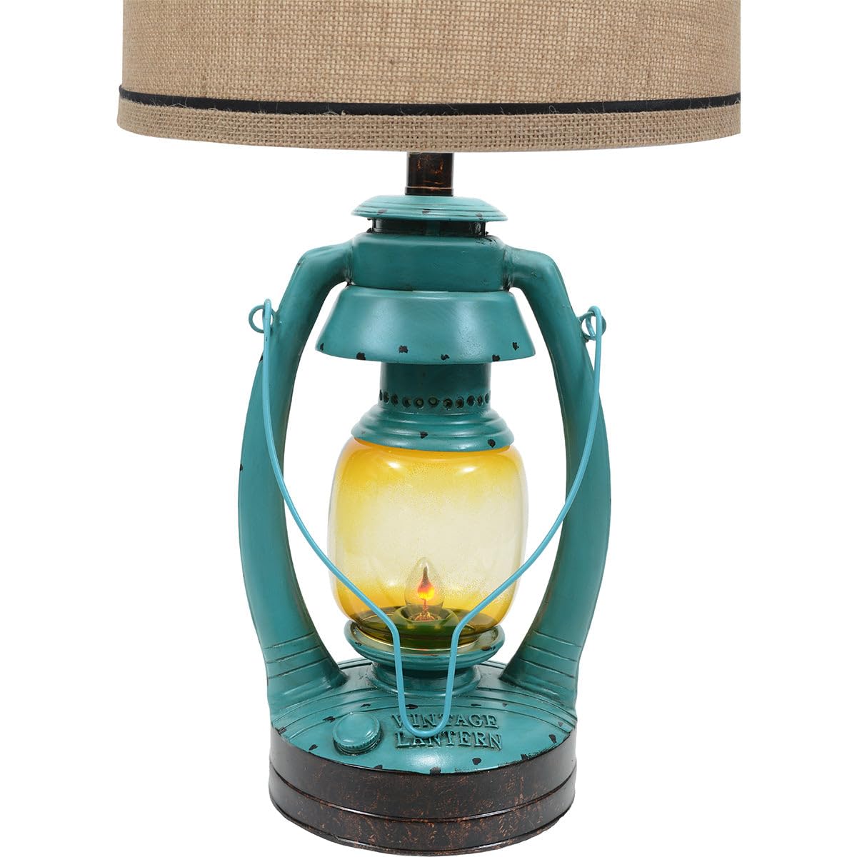 パキスタン製らんぷ BLACK FOREST DECOR Turquoise Vintage Lantern Table Lamp 13