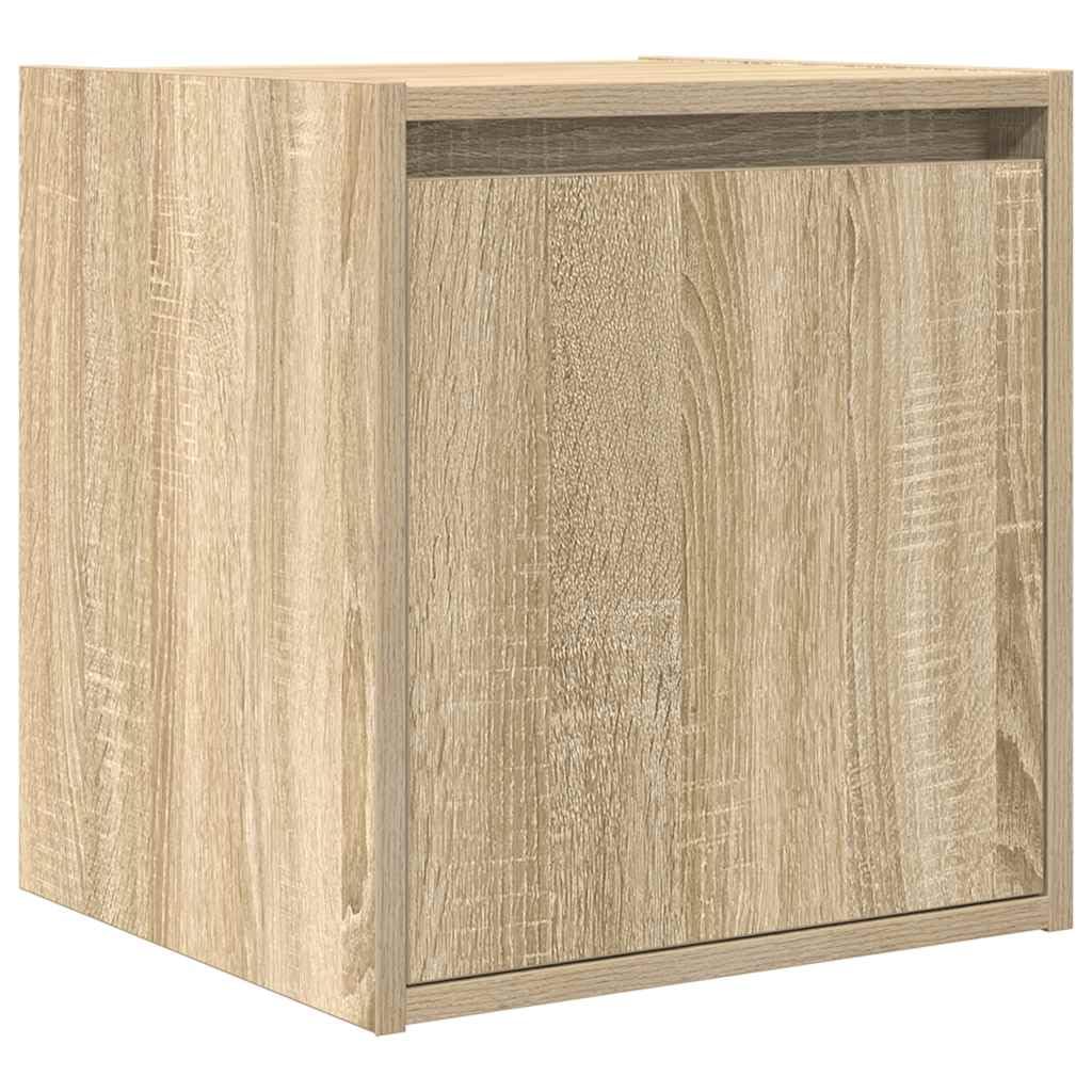 Wandmontierter Nachttisch aus Holzwerkstoff mit flexibler Türeinbau, Stauraum für Bücher und Deko, robuste Platte für Schlafzimmer Einrichtung