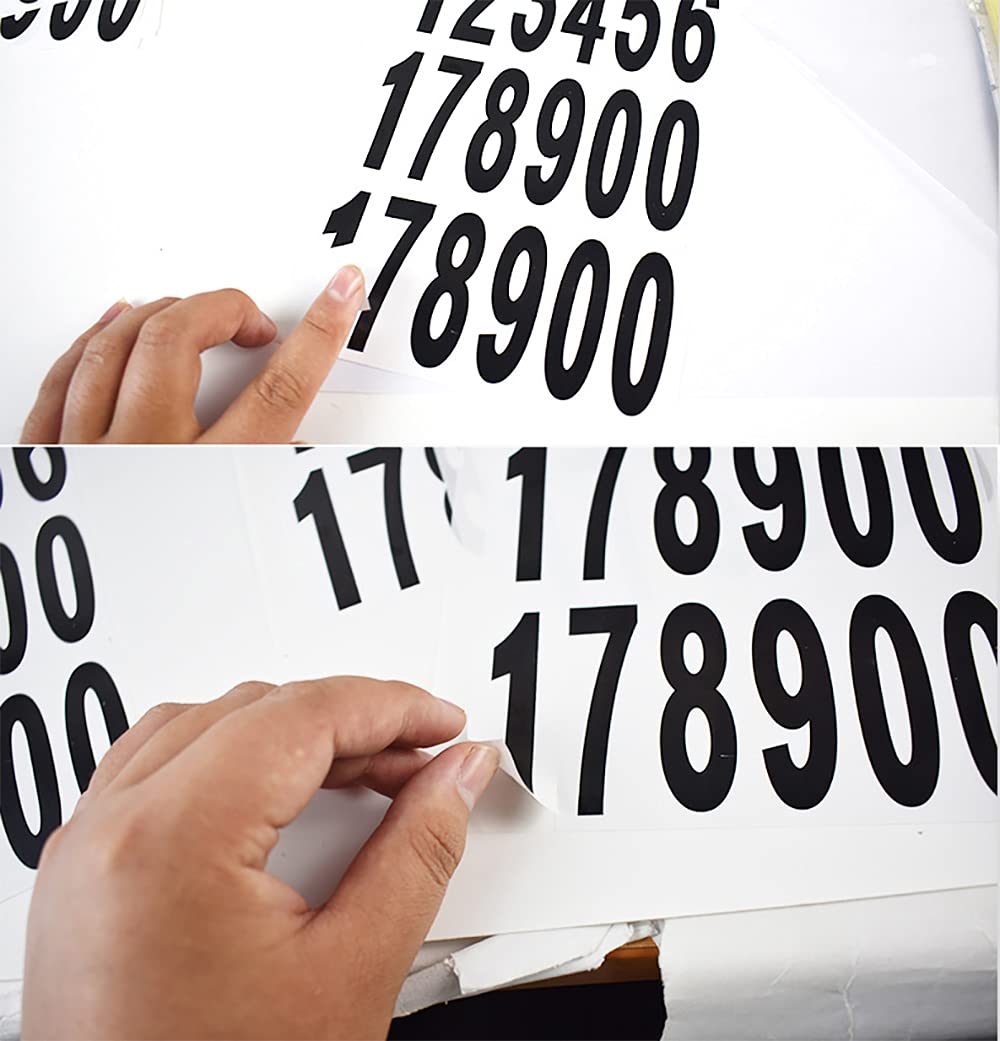 12 arkuszy numerów naklejki wodoodporne samoprzylepne winylowe naklejki numery skrzynki pocztowej, na znaki skrzynki pocztowe, drzwi, okno, klasę, miejsce zamieszkania
