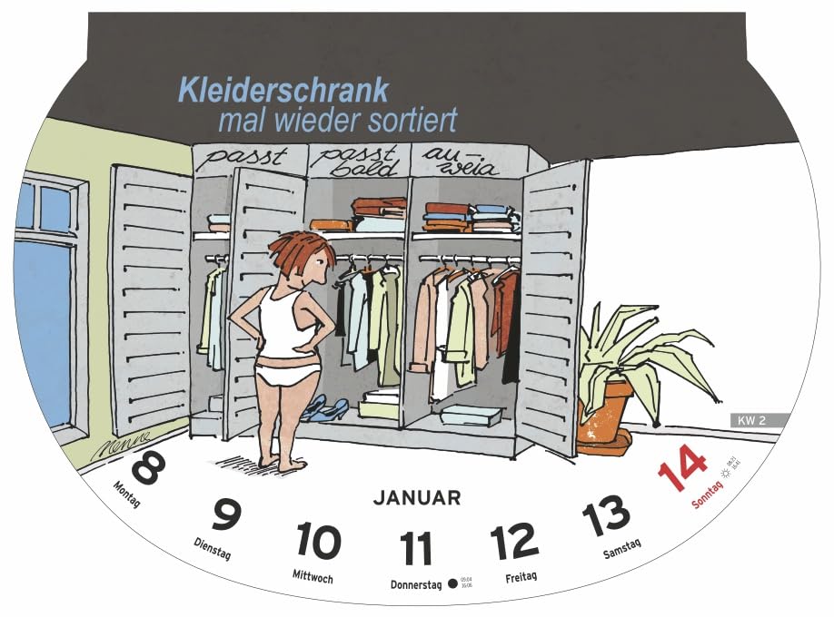 Dumme Sprüche Humorkalender 2024. Lustiger Wandkalender mit 52 witzigen Sprüchen und Cartoons. Humorvoll illustrierter Wochen-Kalender 2024 zum Aufhängen.: Für Gescheite! - Image 4