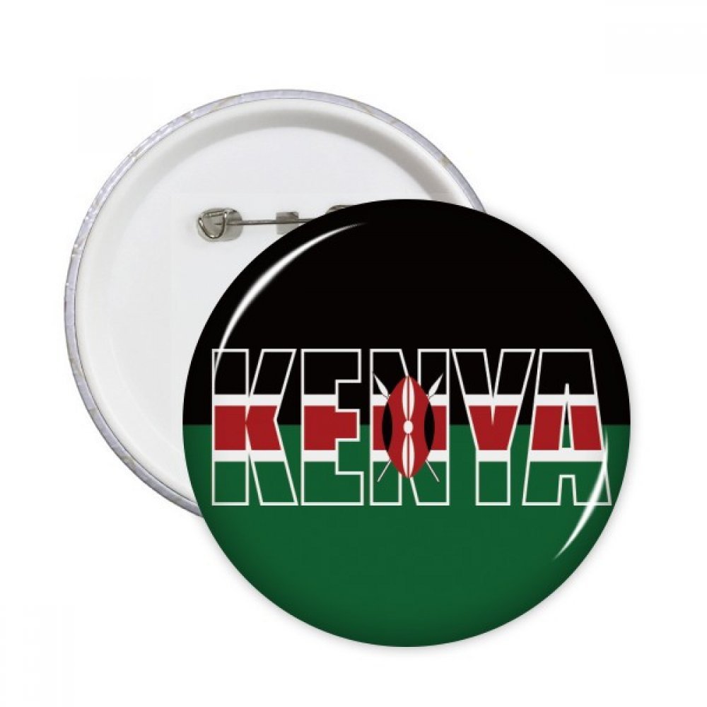 Badge Kenya bouton drapeau décoration vêtements multicolore pour sac à dos