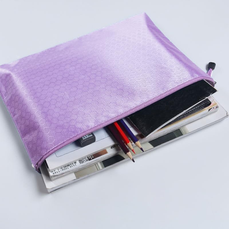 Bolsa de documentos impermeável A4, bolsas A4 com zíper para organizar armazenamento, bolsas com zíper à prova d'água, tamanho carta, sacos de arquivo para quebra-cabeça, jogos de tabuleiro e material