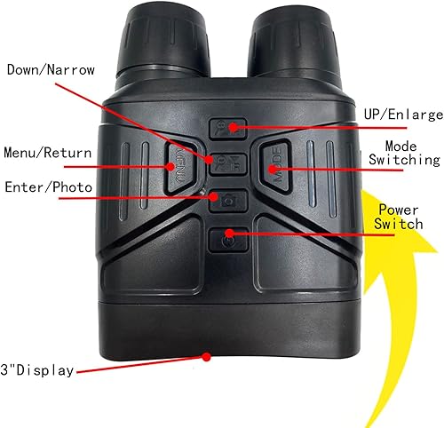 Miniatura 9 de Gafas de visión nocturna, prismáticos de visión nocturna para adultos, binoculares infrarrojos digitales pueden guardar fotos y videos con tarjeta