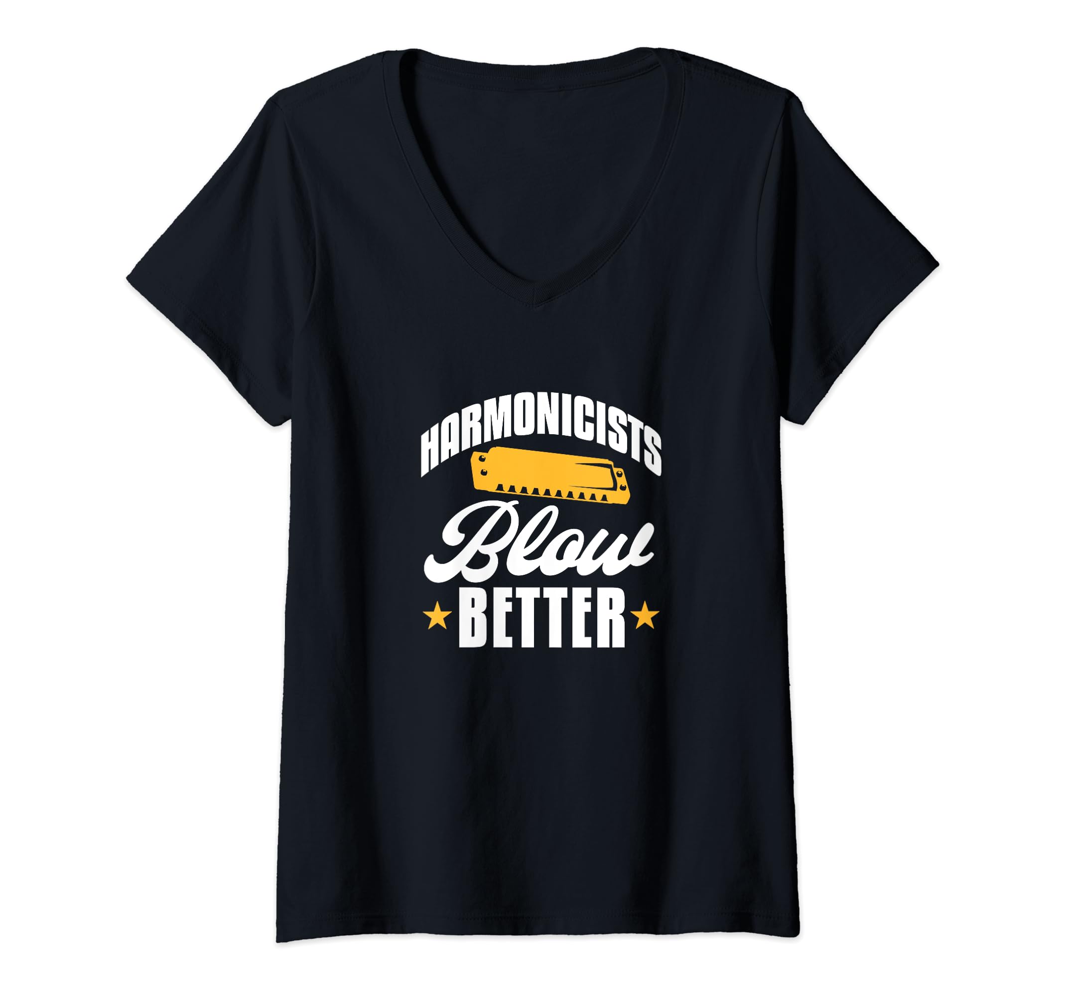 Harmonica Player stuffHarmonicists blow better V-Neck T-Shirt
