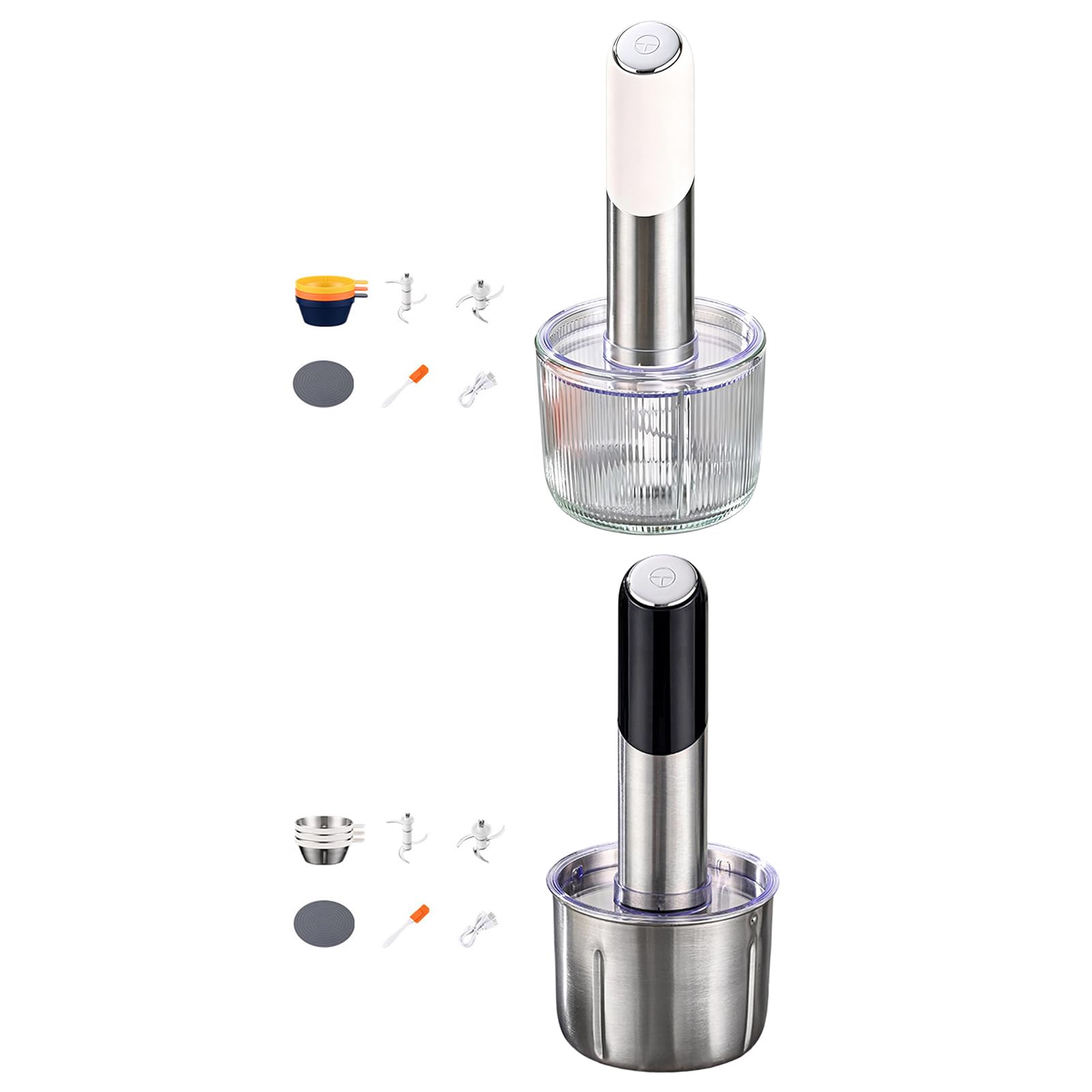 Moderna máquina picadora de alimentos con textura de acero inoxidable para preparar ingredientes, nueces, jengibre, procesador de bebé
