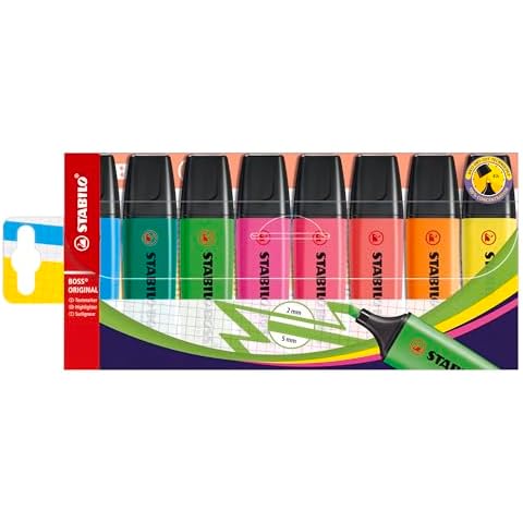 STABILO BOSS ORIGINAL Highlighter Pack of 8 Cover