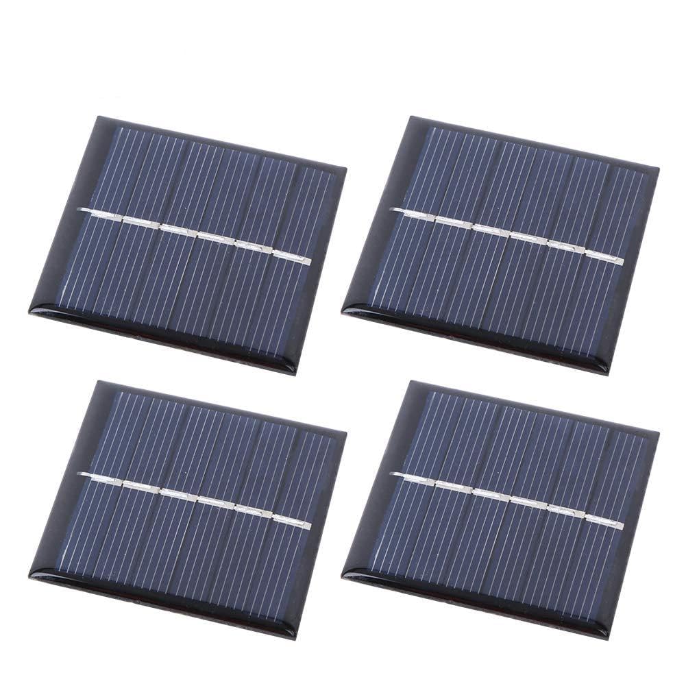 Pannello solare in silicio da 4 pcs 3v 168MA, 54x54mm/2.1x2.1in a energia solare Mini celle solariSistema fai -da -te Kit Emergenza Caricatore portatile portatile