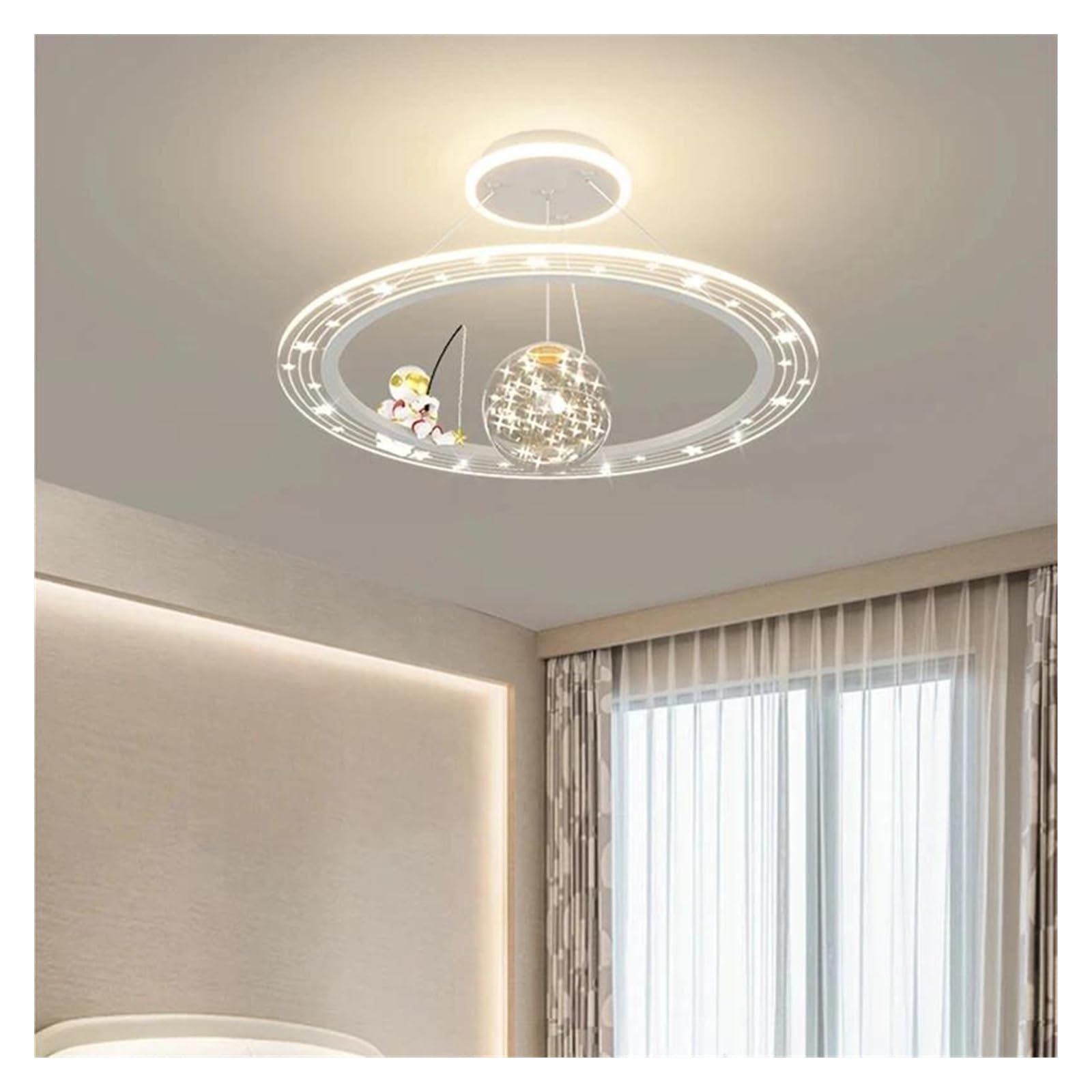 KLXSIVU Chandelier Light, Modern Children Led for Living Restaurant Room Nursery Child Bedroom Home Decoration Hanging Lamp Lusters Fixture