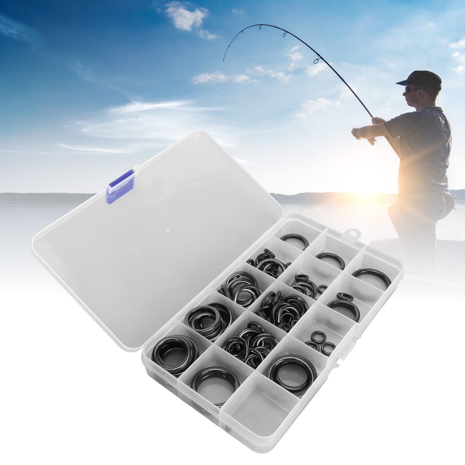 160PCS Fishing Rod Tip Repair Kit,Fishing Guide Rings Ceramic Fishing Rod Rings Easy Installation Fishing Accessory for Fishing Outdoor : Sports & Outdoors