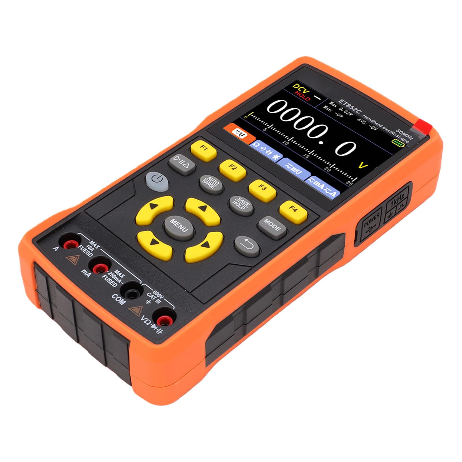 Headerbs Osciloscopio Portátil 3 en 1, 50 MHz de Ancho de Banda