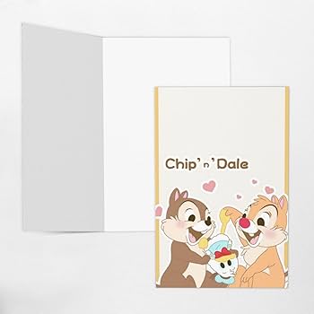 Amazon | チップとデール 誕生日グリーティングカード 祝福
