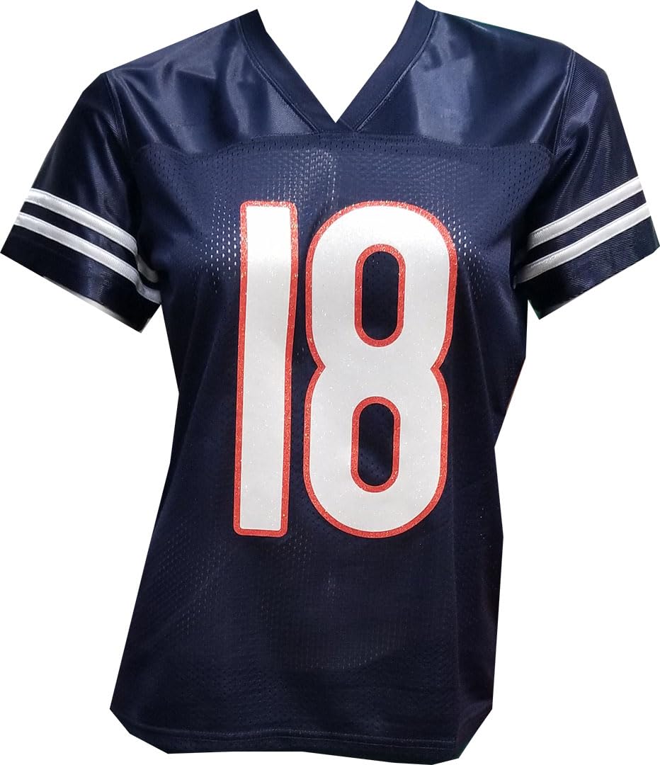 Custom Glitterflake Williams Womens Navy Jersey Size Small, Caleb