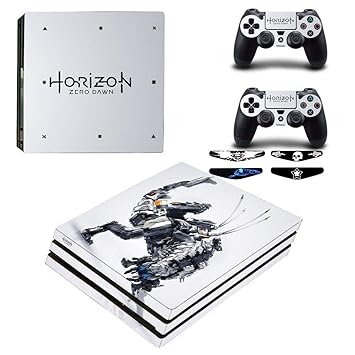 Elton Horizon Zero Dawn Theme 3M Skin Sticker Cover for PS4 Pro Console and Controllers + 4 Led bar Decal