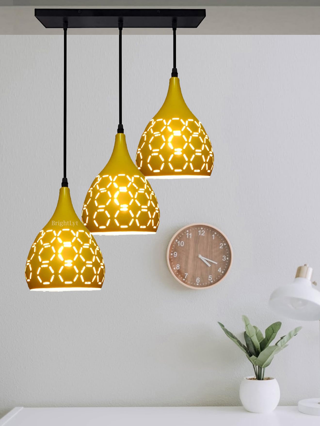 BrightLyt Lemon Chandelier Ceiling Light, Hanging Light for Bedroom, Kitchen and Restaurants (Aluminum) (B096BJVKZL) Amazon Price History, Amazon Price Tracker