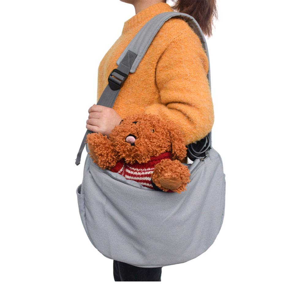 Namvo Bolsa de Transporte para Mascotas, Bolsa Frontal de Lona con Correa Acolchada Ajustable para Perros y Gatos (Gris)