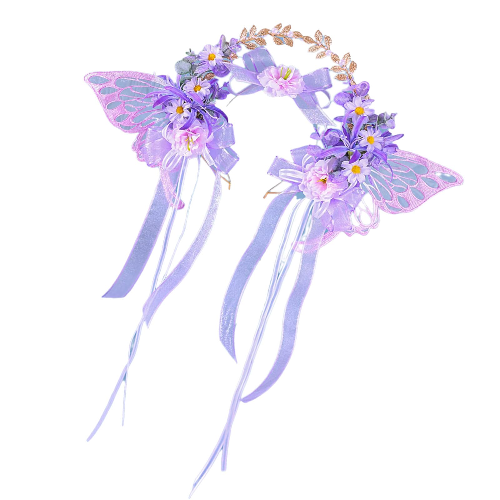 Couronne de fleurs en soie bohème accessoire cheveux mariage et fêtes ethniques