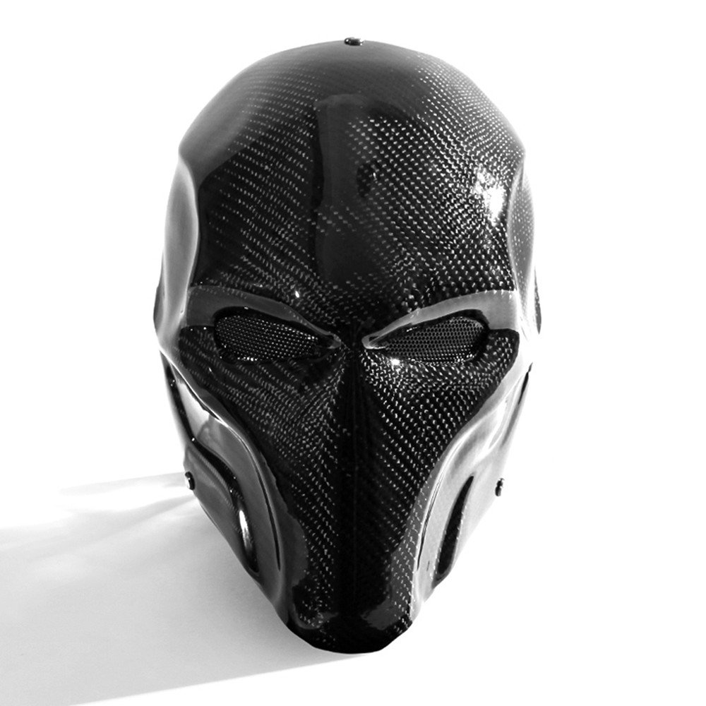 Lucy's Home Freshwater Full Face Skull Mask- BB Gun/Hunting/CS War Game - Carbon Fiber Airsoft Mask