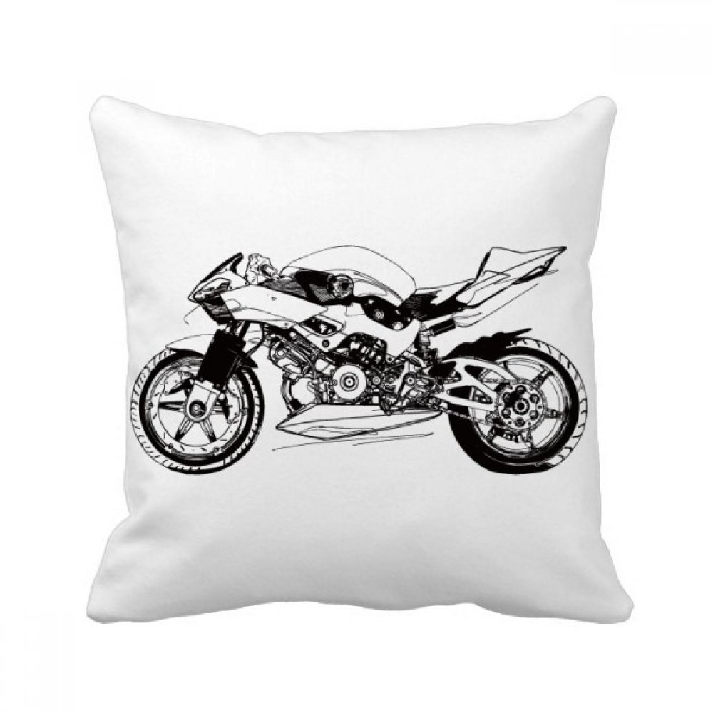 Coussin moto mécanique carré 40x40cm oreiller décoratif multicolore