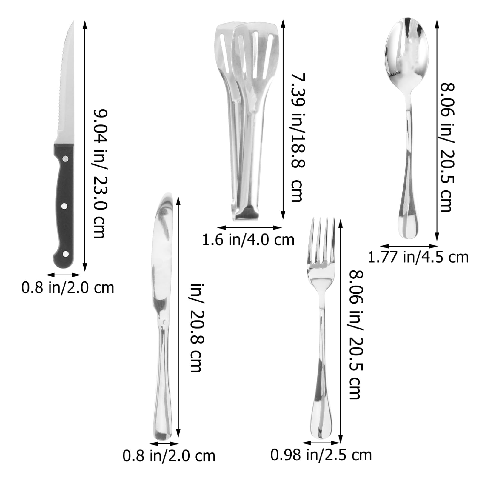 ibasenice Camping Utensils Cooking Set 10pc Stainless Steel Cutlery Compact Picnic Utensil Set