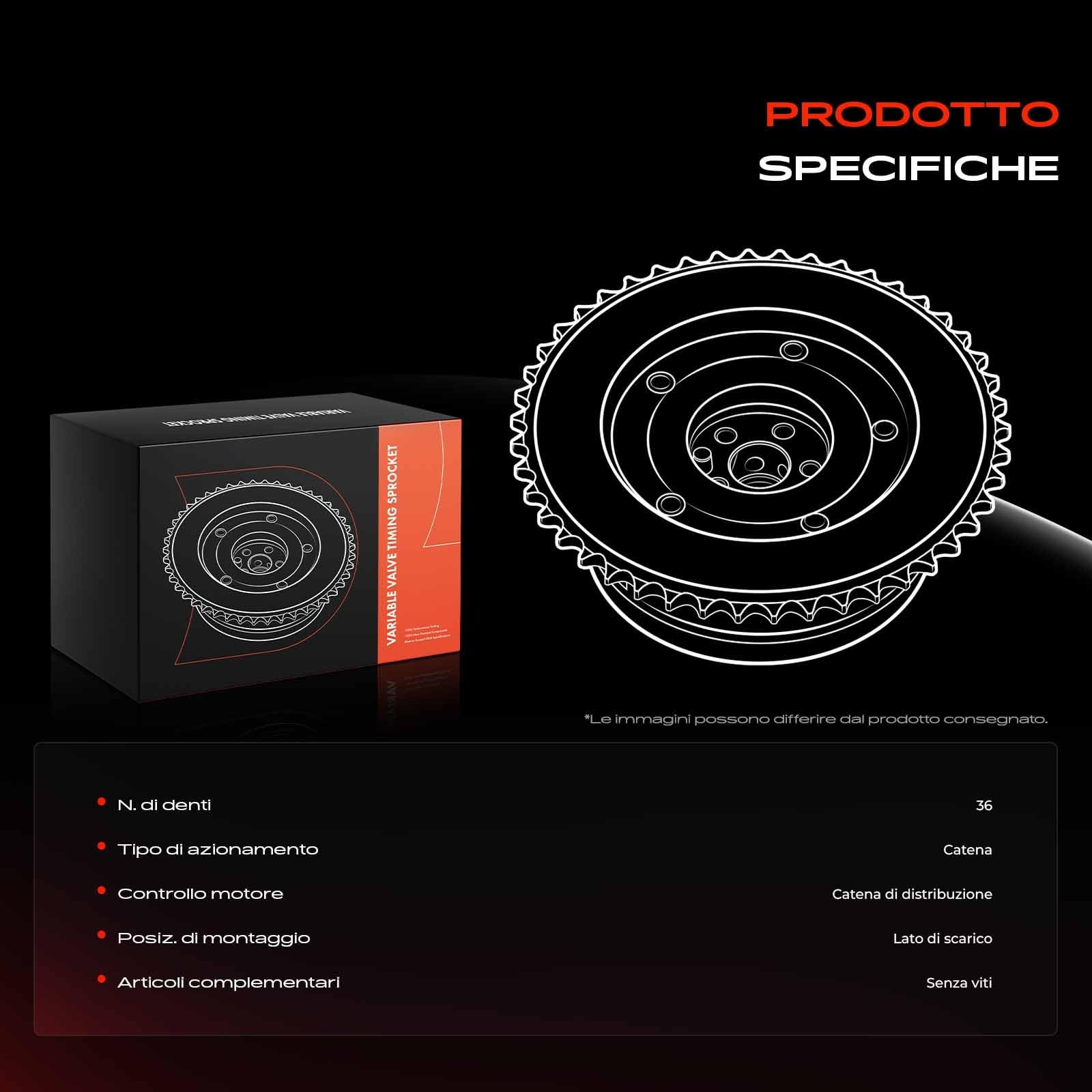 Frankberg Regolatore Albero a Camme Lato Scarico Compatibile con Serie 3 F30 F80 318i-340i 1.5L-3.0L 2014-2018 Mi.n.i F55 C.o.o.p.e.r S JCW 2.0L 2013-2025 Replace# 11368617693