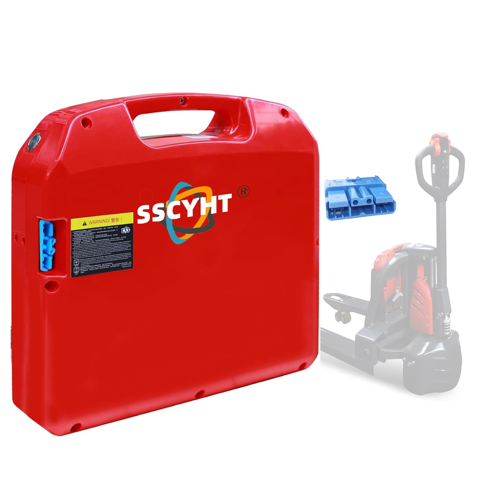 Batteria transpallet Elettrico 24V 20Ah 30Ah 40Ah 60Ah e Batteria Litio 48V 20Ah 30Ah per Carrello elevatore con connettore SBS75X, Kit Ricambio per Motori carrelli 50-1440W
