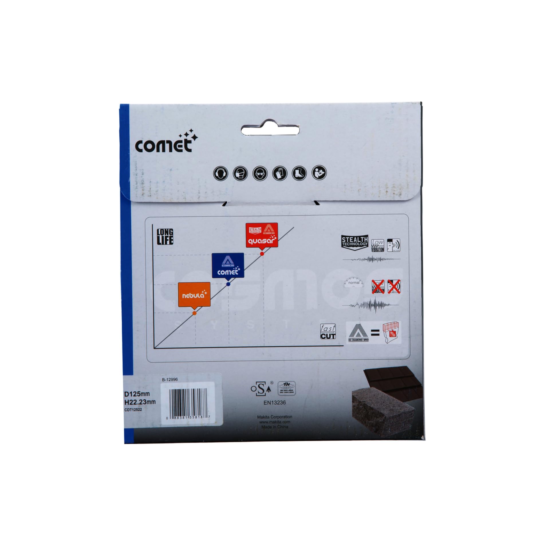 Makita B-12996 Comet Disque diamanté 125 x 22,23 mm