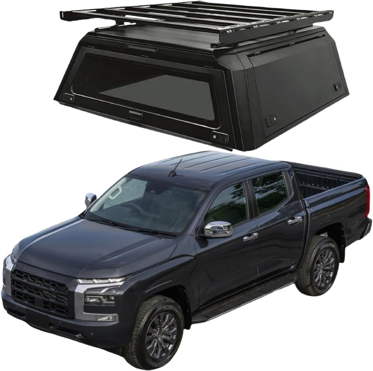 4x4 Canopy Pickup Truck Canopy Hardtop Pickup Camper Topper Camper Shell for Truck Truck Cap Compatible for Mitsubishi Triton L200 Accessories 2021+