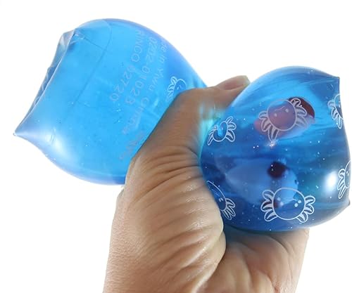 Miniatura 7 de 1 jumbo, Axolotl, animal lleno de agua, juguete de serpiente para el estrés, bola sensorial Squishy Slippery Wiggler (color al azar)