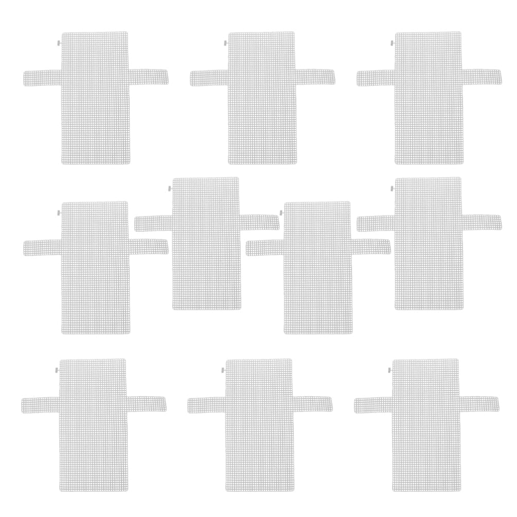 HOODANCOS Hand-Woven Mesh Bag Kit 10pcs Plastic Mesh Sheets Yarn Crafting Mesh Embroidery Plastic Sheets