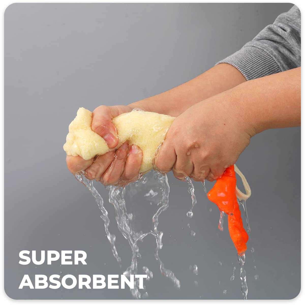 Niedliche Enten-Handtücher, superweiche Mikrofaser, Badetücher, wasserabsorbierend, maschinenwaschbar, Küchentücher, dekorative Handtücher mit Aufhängeschlaufe, Gelb
