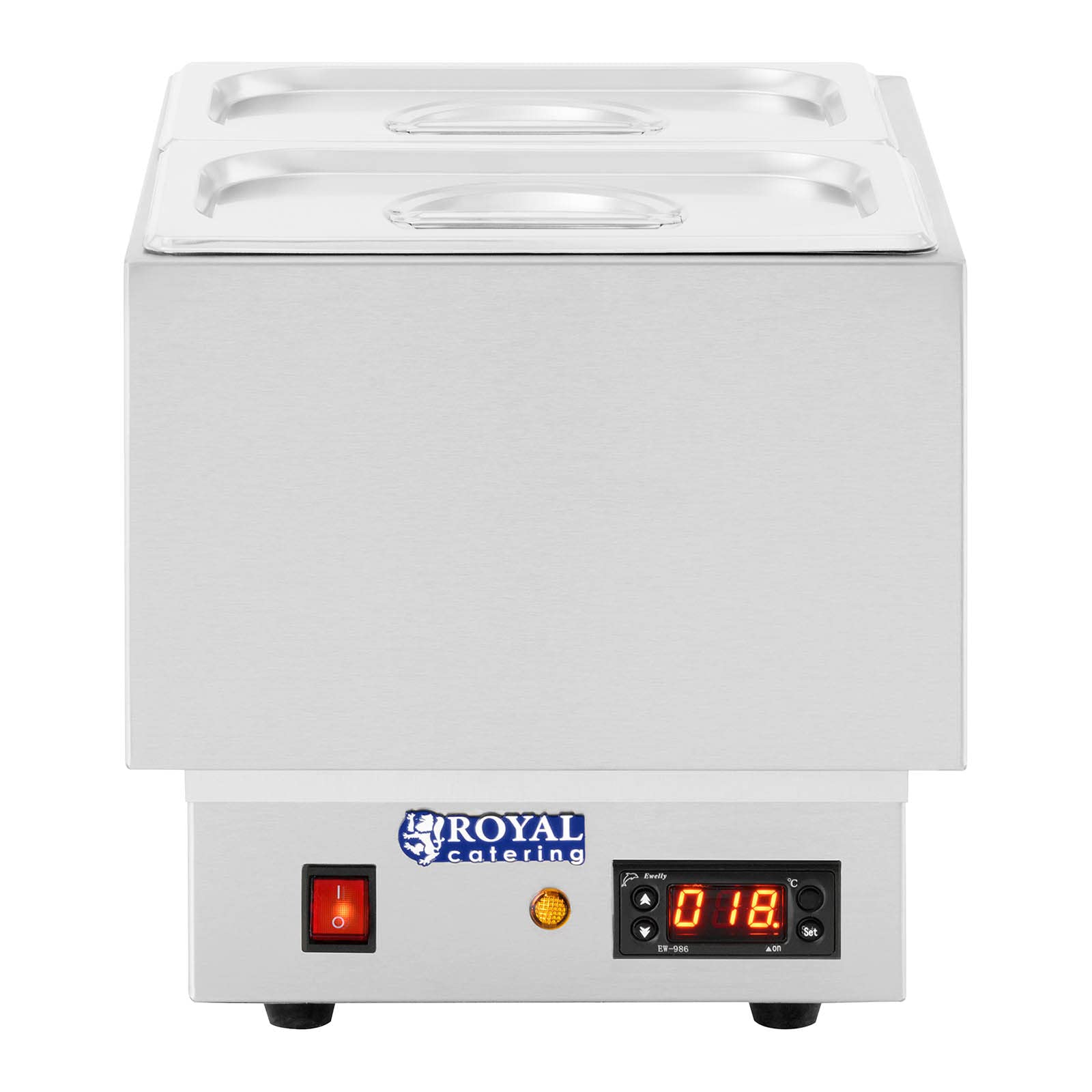 Royal Catering - RCCM-250-2GN - Bagnomaria per cioccolato - 2 x 1/4 GN