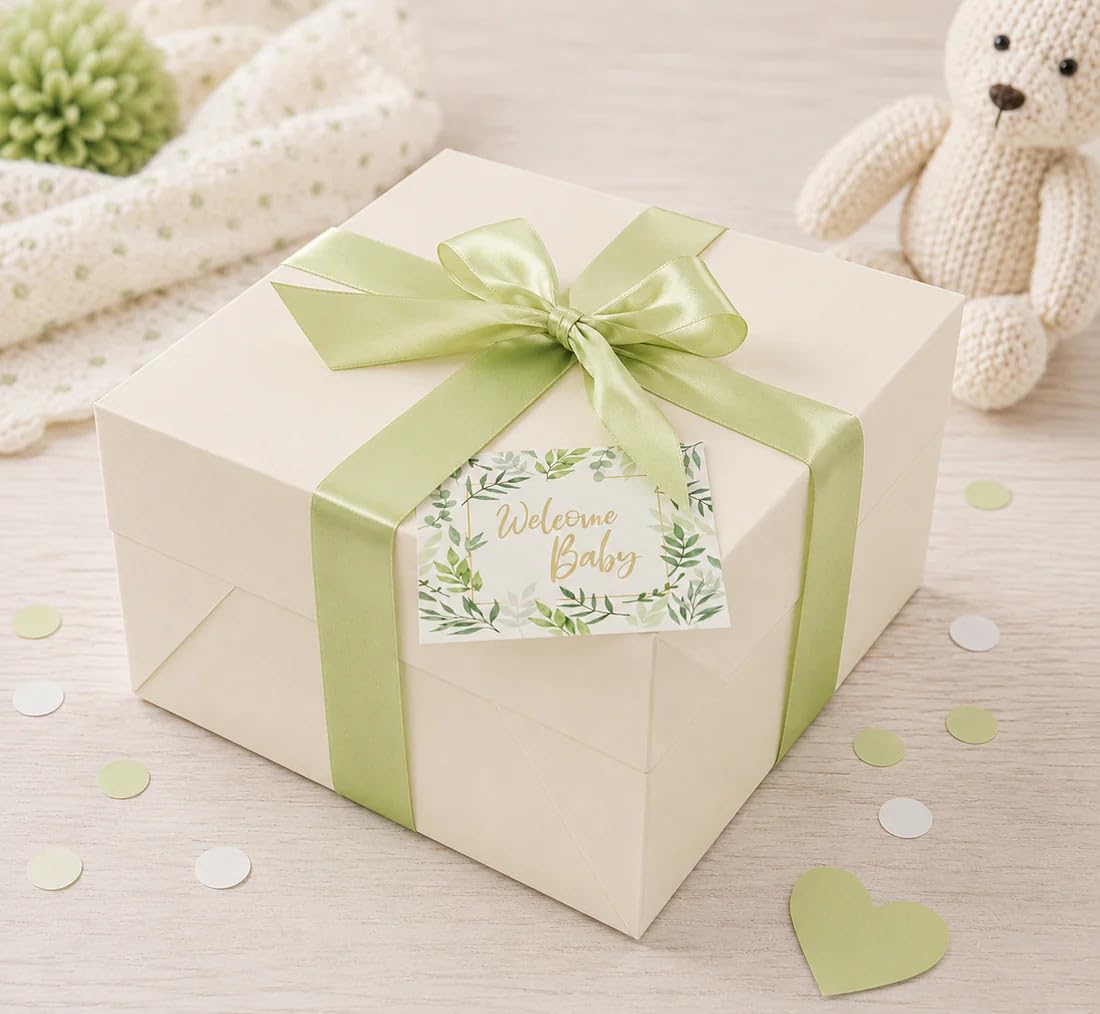 Windeltorte CAKEBOX neutral für Jungen und Mädchen grün | Geschenk für Mädchen und Jungen zur Geburt Babyparty Babyshower (grün)