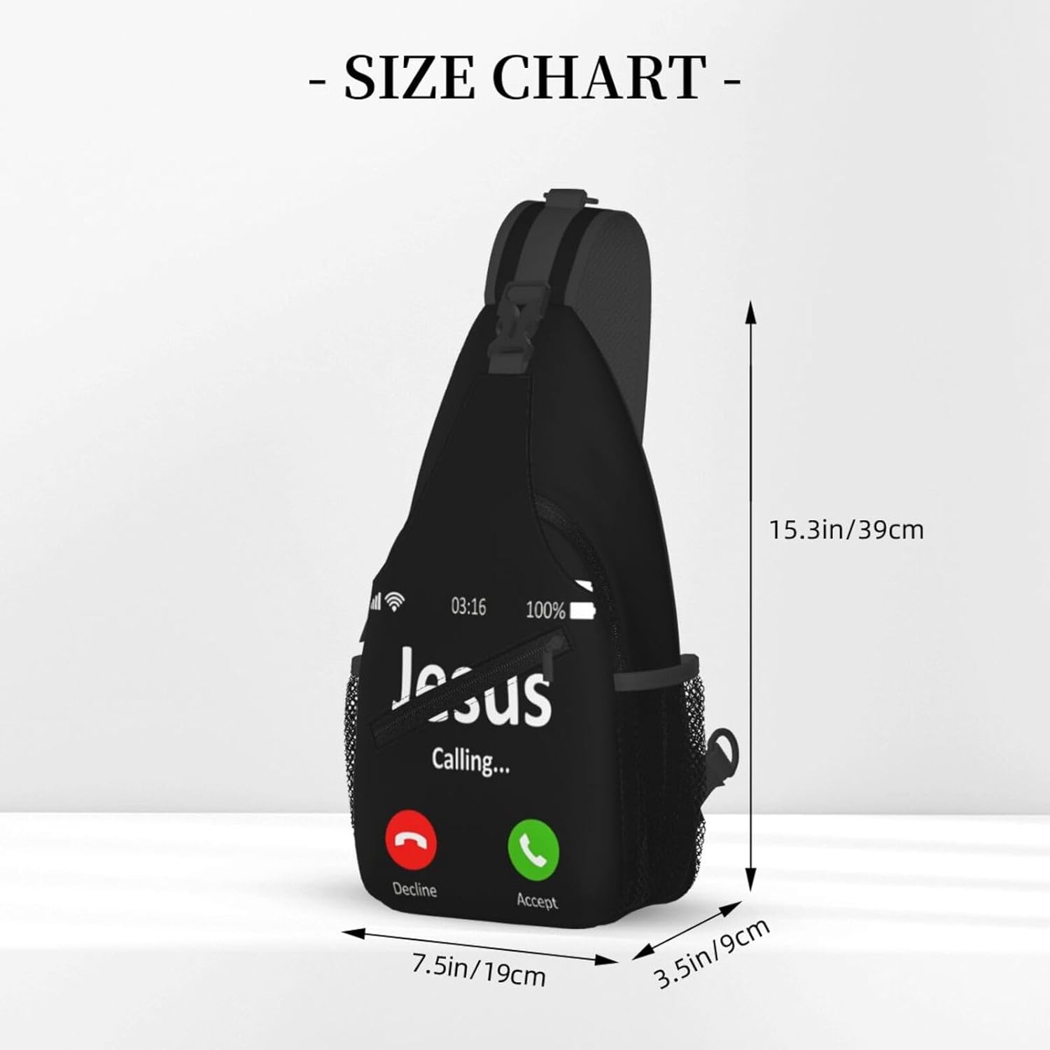 Jesus Christ Sling Bag Crossbody Travel Hiking Chest Backpack Shoulder Daypack for Men Women - Image 3