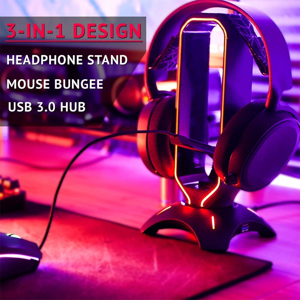 Tilted Nation Headset Stand With Usb Charger Tilted Nation Usb Hub