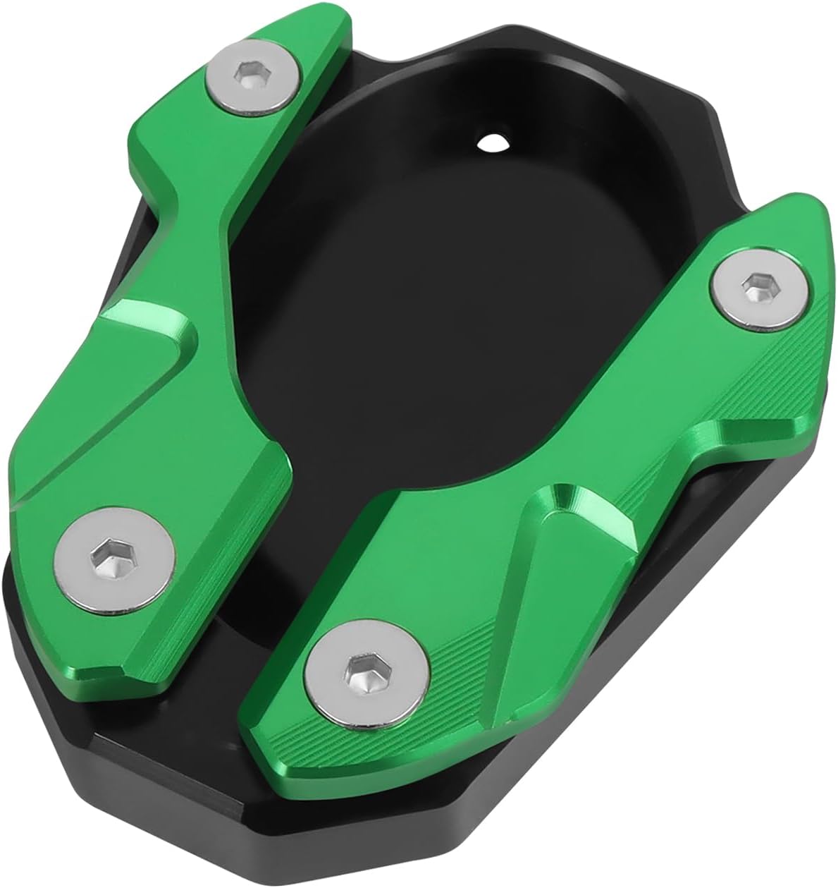 CHIFUN Kickstand Enlarger Pad Foot Side Parking Stand Extension Plate Replacement for Kawasaki Ninja ZX-4RR ZX-4R 2023+/ for Z400 Ninja 400 500 Z400 Z500 ZX-25R/SE(Black)