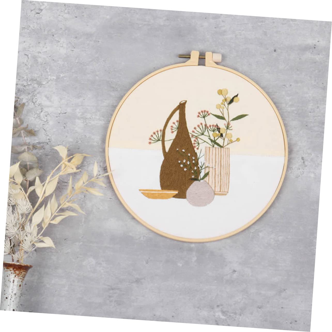 KONTONTY 4 Sets de Kits de Bordado DIY Hilo de Poliéster para Manualidades en Casa