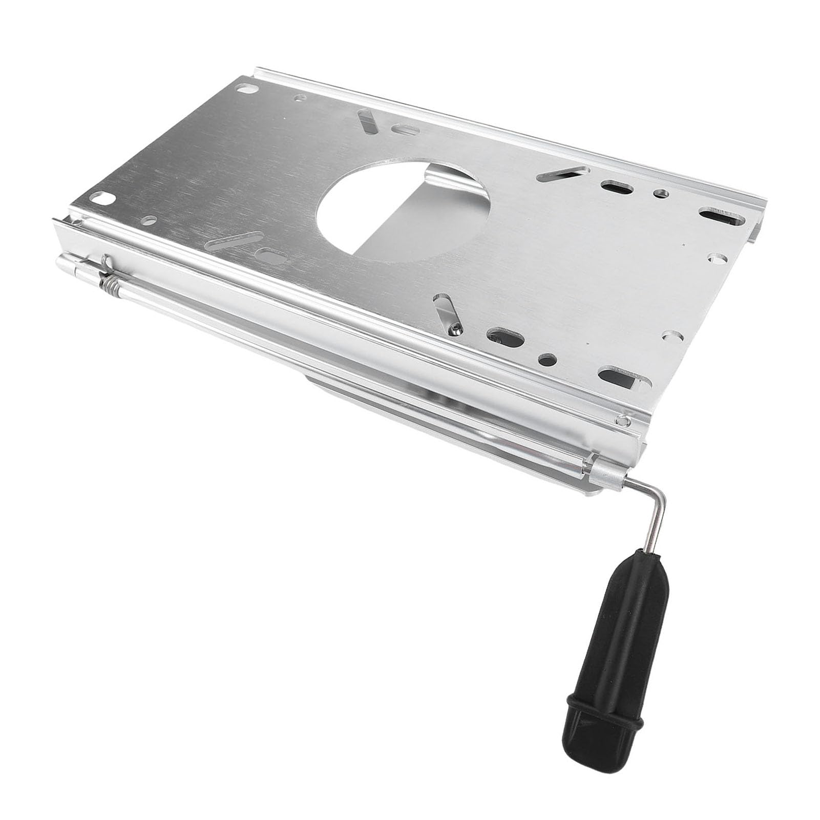 Rail Coulissant de Siège de Bateau, Support de Siège Marin en Alliage D'aluminium avec Trous Pré-percés pour Bases de Piédestal de 5,3 X 5,3 Pouces, Plage Coulissante Réglable