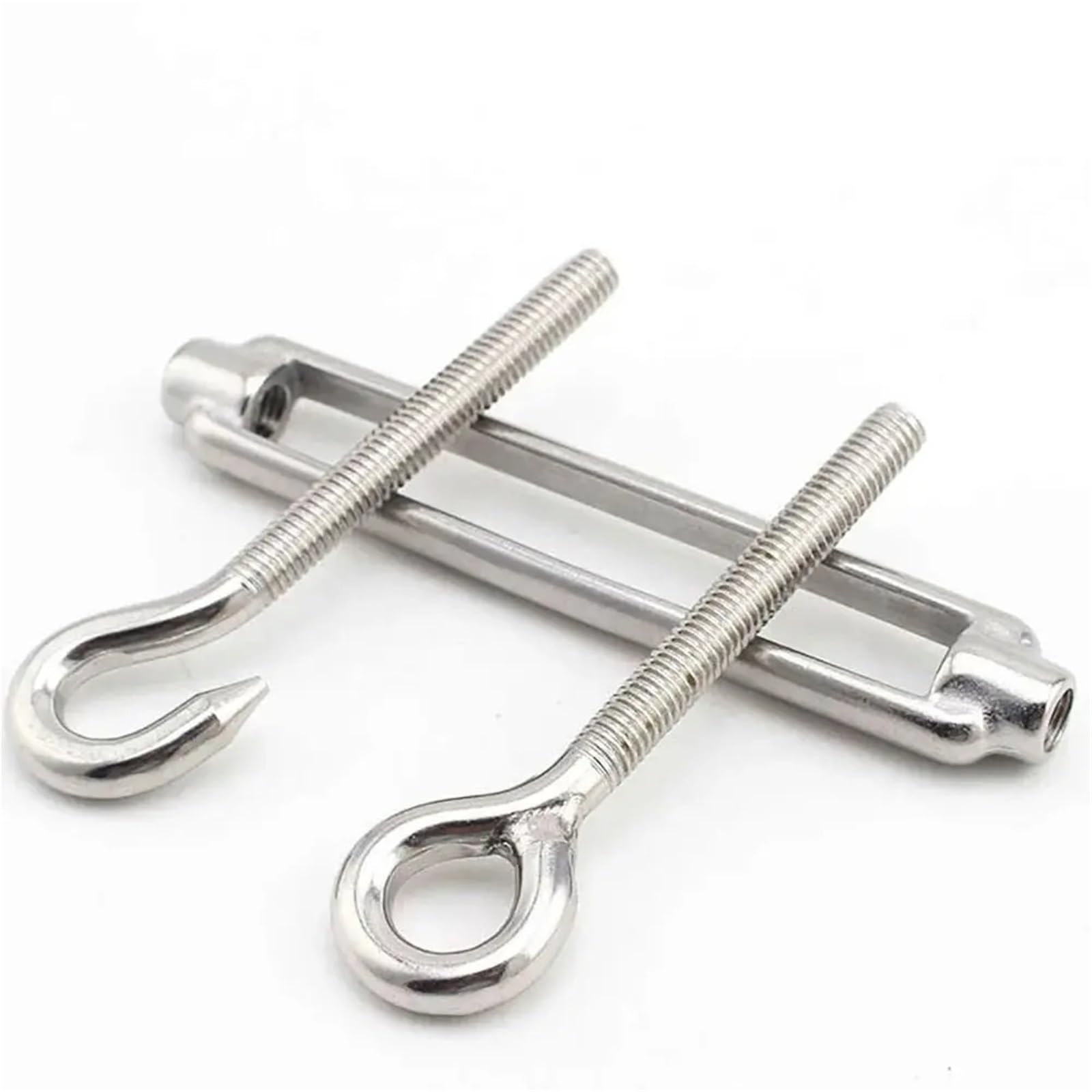 Tendeur de câble métallique à crochets et œillets, dispositif Tension en acier inoxydable 304, ligne, 8 pièces Pour Accessoires Chaîne(M8,Type 3)