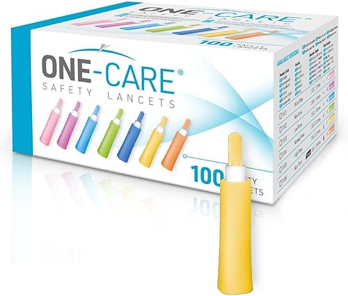 Miniatura 22 de ONE-CARE Lancetas de seguridad, 30G x 0.059 in, activación de botón, suave, precargada, solo 3 pasos, prueba de diabetes, estéril, dispositivo