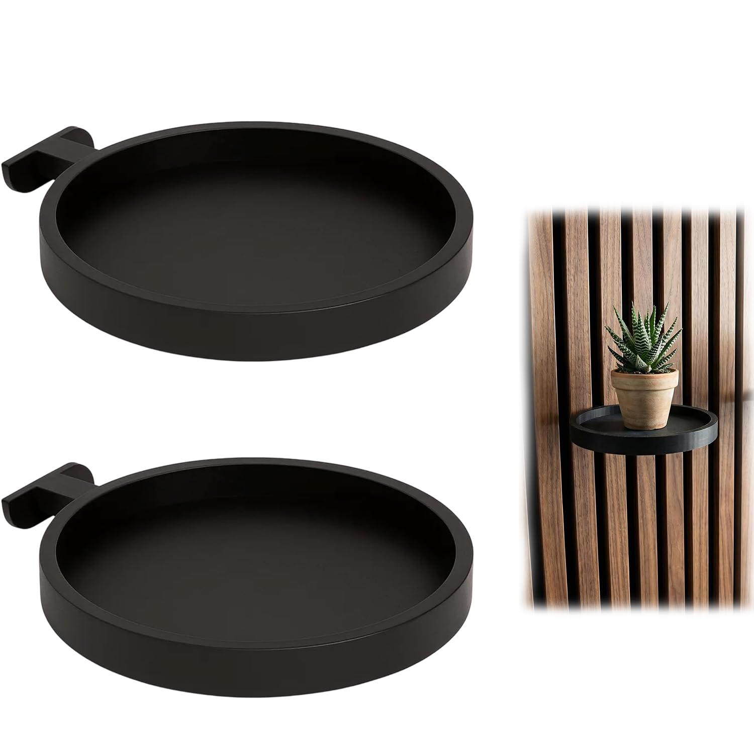 2 Pièces plateaux pour plantes,Support Plantes Interieur,Étagère Fleurs Décorative pour Intérieur et Extérieur,Panneau acoustique,pour Maison, Jardin, Balcon.