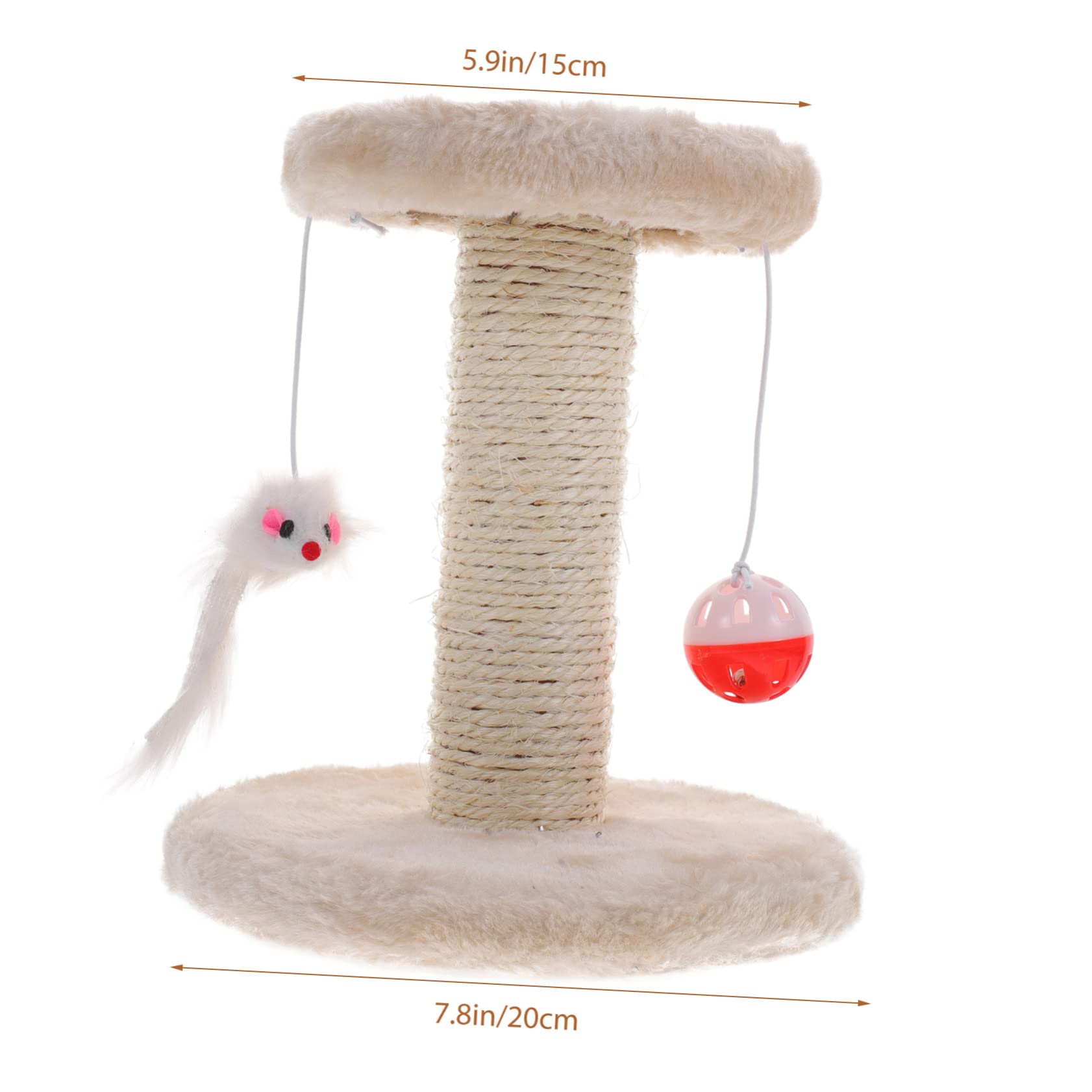 VERDANVERSE Adorable Cat Scratching Post Wear Resistant Sisal Scratcher Pole for Indoor Cats Thick and Design Cat Activity Tree for Kittens and Adult Cats