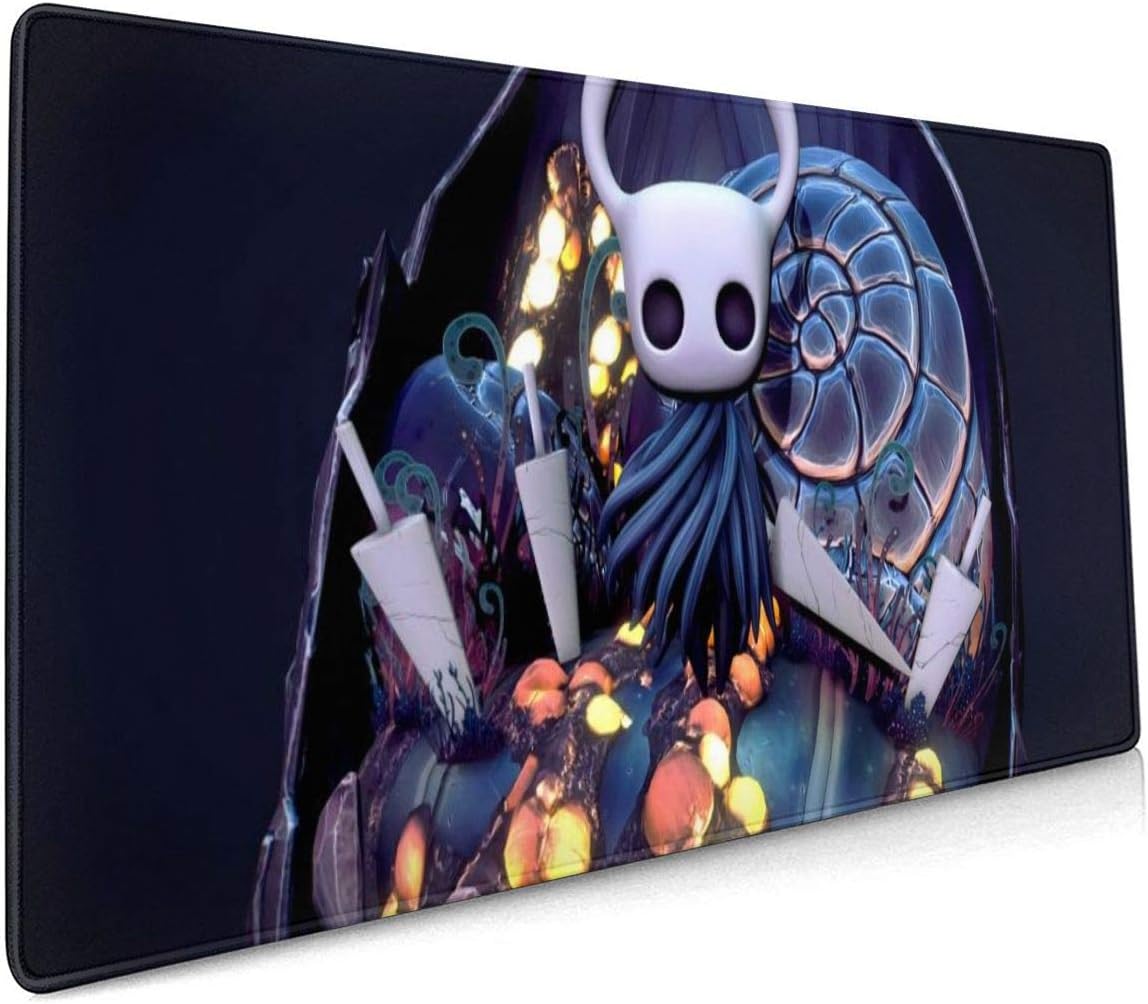 Hollow Knight Mouse Pad Gaming Mouse Pad Large XXL (15.8 X35.5 × 0.12inch) Thick Extended Mouse Mat Non-Slip with Special-Textured Surface Anti-Fray Stitched Edges for Keyboard, PC