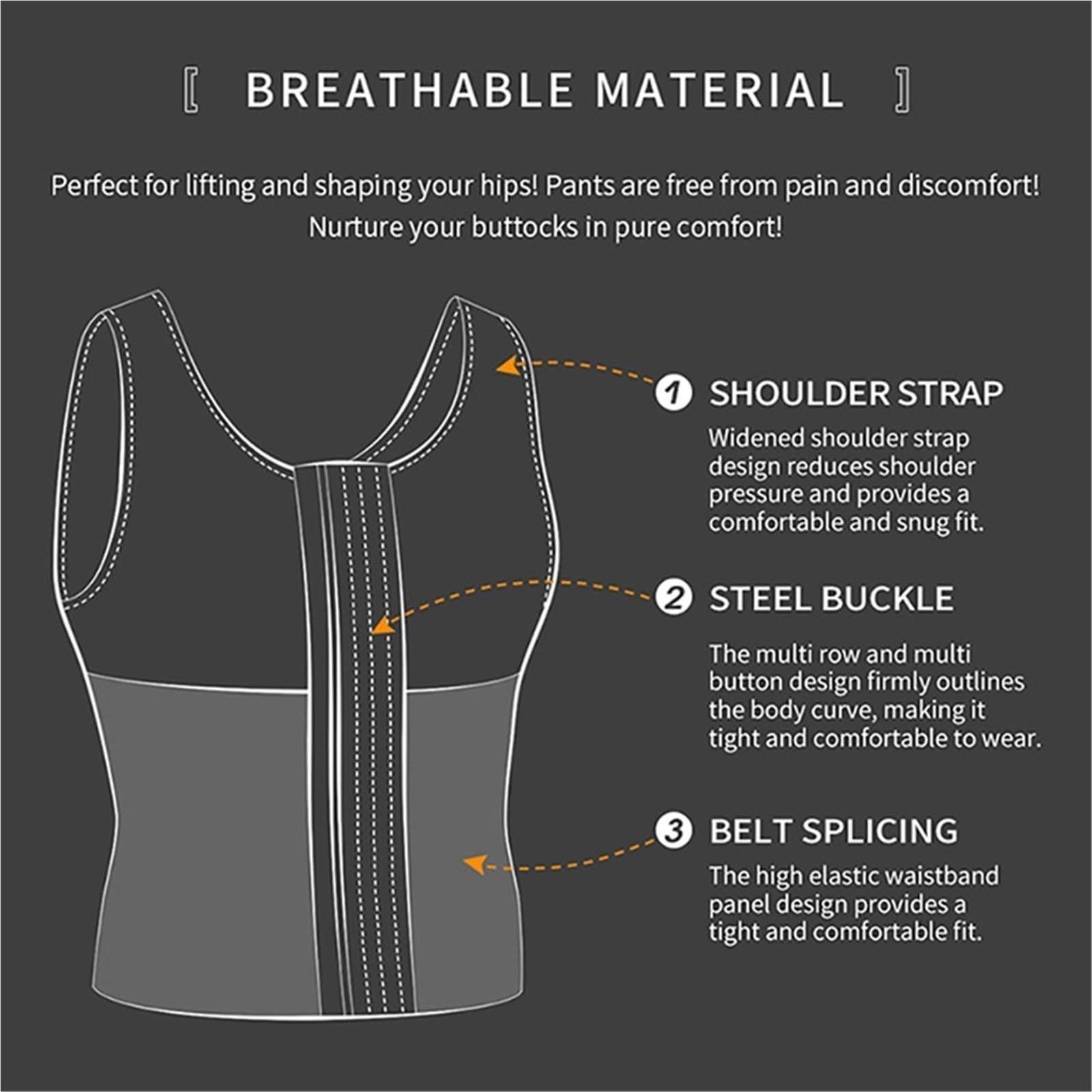 Prendas Moldeadoras Hombre Camiseta sin Mangas Moldeadora de Cintura con Control Abdomen y 4 Filas Ganchos for Hombre. Camisetas compresión for moldear el Cuerpo. Faja Reductora