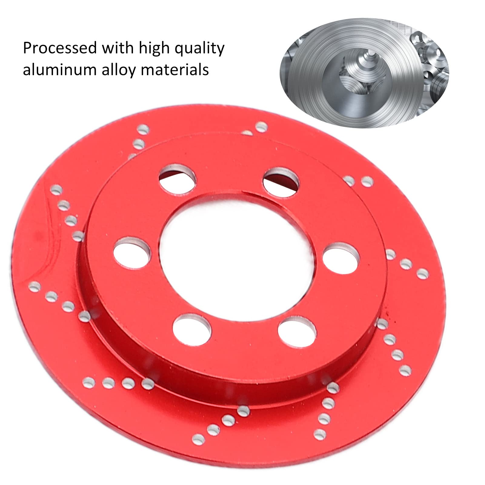 RC Aluminum Brake Disc, RC Simulation Wheel Brake Disc Perfect Style Exquisite Appearance for 1.9 Inch Wheel 1/10 RC Crawler Car(red)