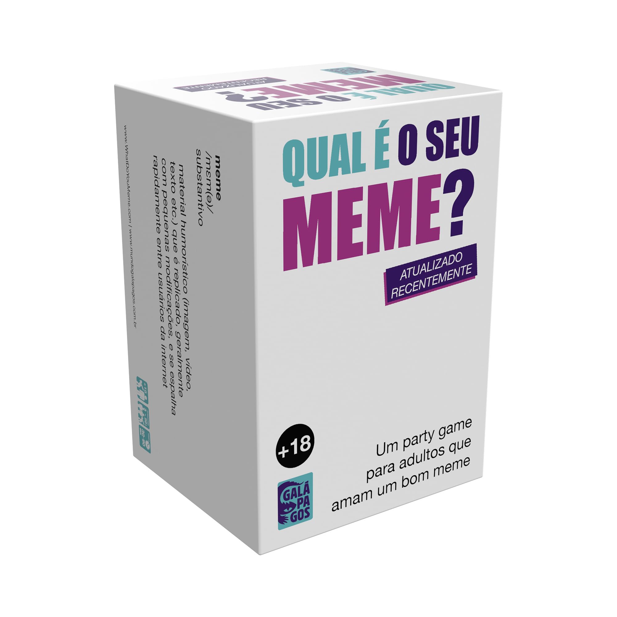 Galápagos, What Do You Meme? (Qual É o Seu Meme?), Jogo de Tabuleiro para Amigos, 3 a 20 jogadores, 30-90 minutos por partida