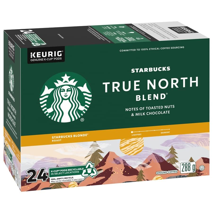 Image of Starbucks True North Coffee, K-Cup Portion Pack for Keurig Brewers (24 Pack)